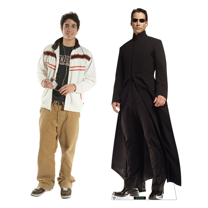 73'' Black Cardboard Standup of Neo from The Matrix