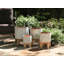 Pots de fleurs cylindriques moyens en terre cuite, lot de 4 - Intérieur/Extérieur-1752399685