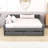 Full Size Upholstered Daybed with Tufted Backrest and Storage Drawers-1961407297