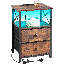Metal Bedside Table-1089298989