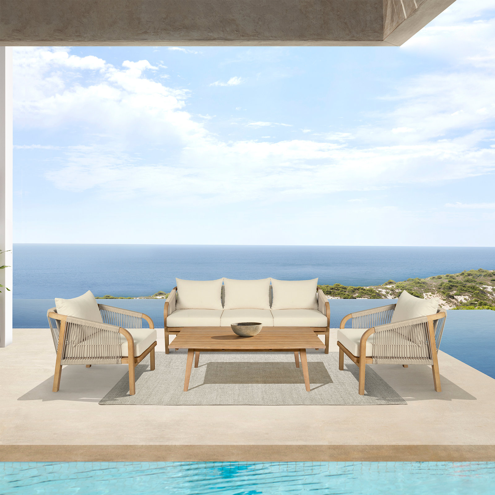 Burgal 51'' Outdoor Coffee Table