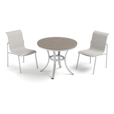 Travira 3-Piece 36" Cafe Bistro Table and Orso Side Chairs Set