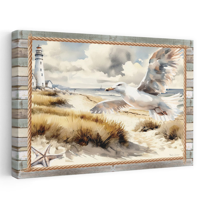 Mouette de Cape Cod - paysage côtier côtier, art de Cape Cod, H 24 po x l 16 po