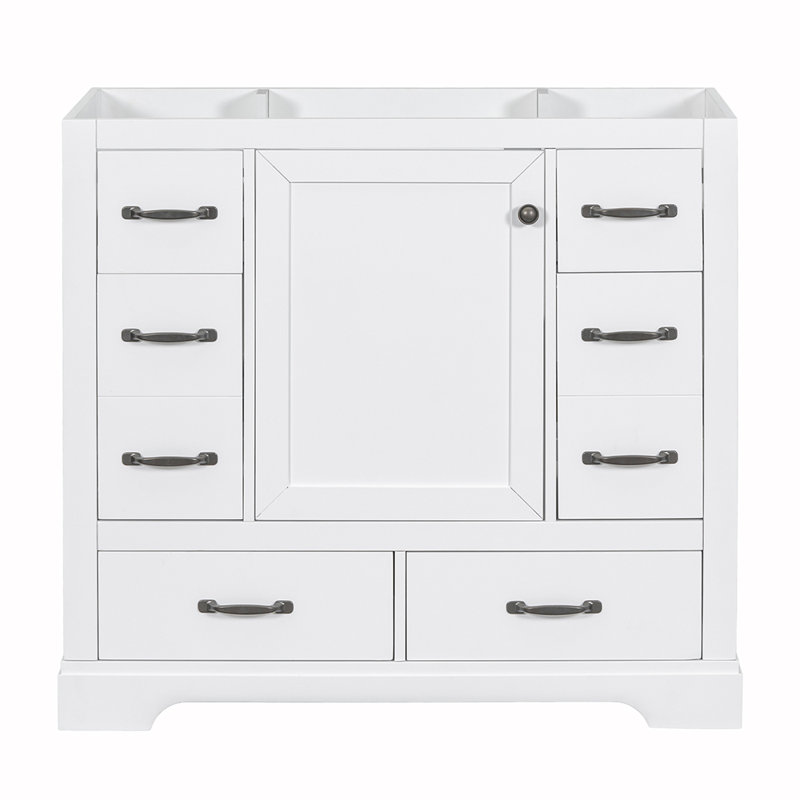 Base de meuble-lavabo simple 35,5 po Rahema, Blanc