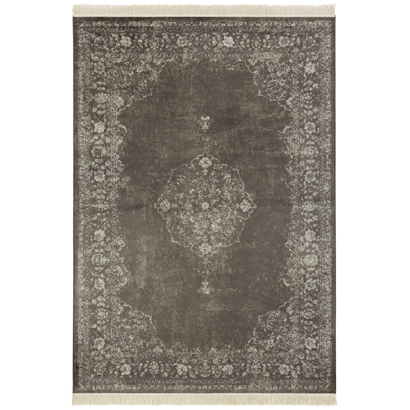 Tufted Black Rug, Rectangle 135 x 195cm