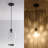 1-Light Textured Glass Dimmable Adjustable Pendant Light