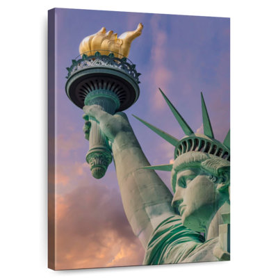 Aime Statue Of Liberty At Sunset