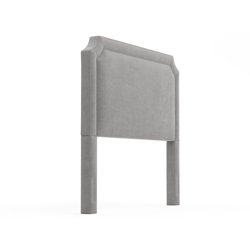Tête de lit tapissier Waneeta, Très grand, Gris
