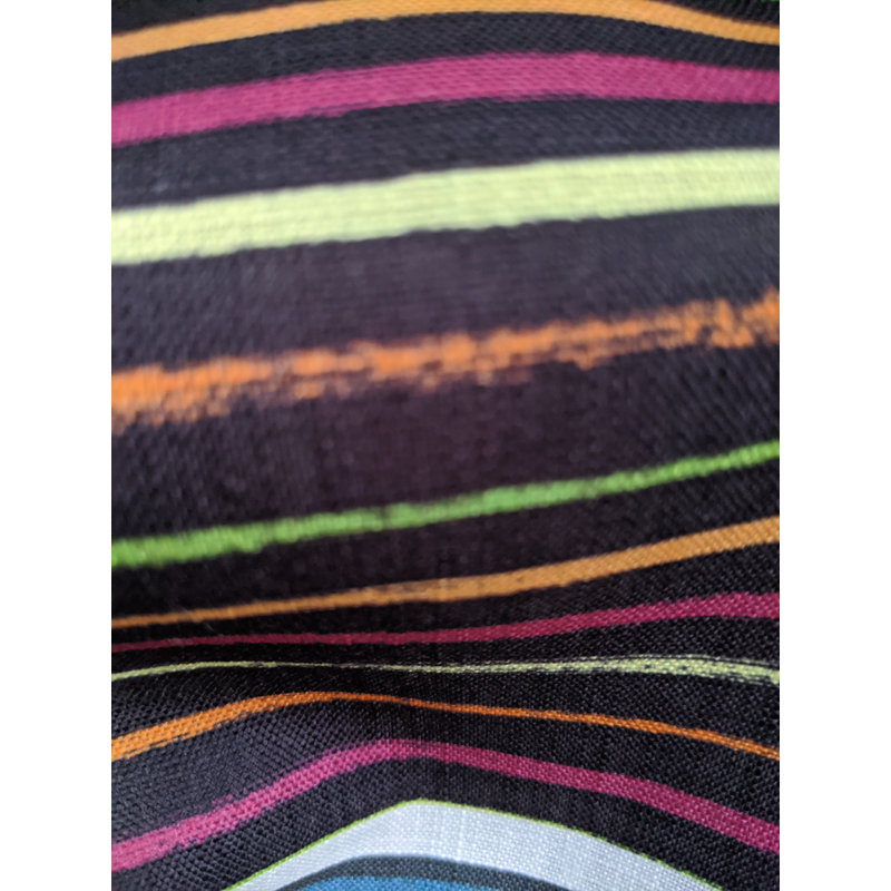 Tissu tropiques, Noir / Orange