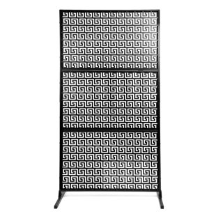 6Ft Elegant Galvanized Steel Geometrical Pattern Privacy Screen