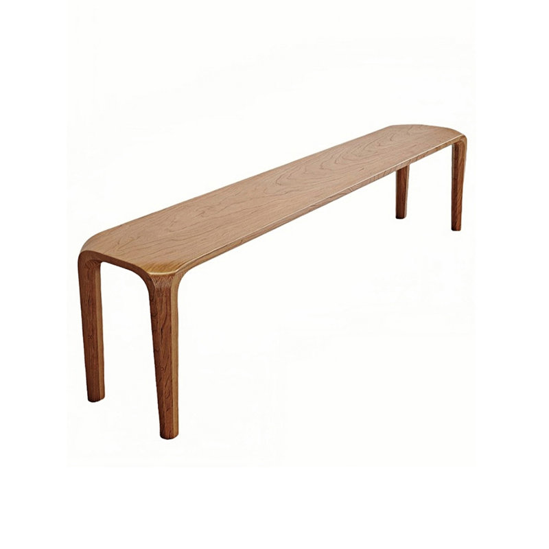 Banc en bois massif Niyaz, H 17,71 po x l 55,11 po x P 12,59 po