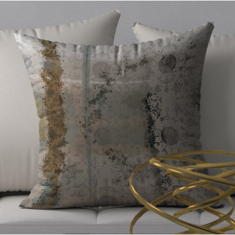 Abstract Reversible Throw Pillow, 18" x 18"