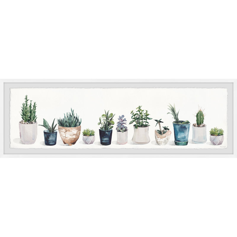 «Succulents And Sunshine», reproduction encadrée, H 10 po x l 30 po x P 1,5 po