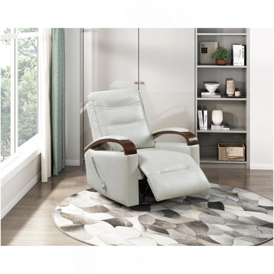 Mobilier de salon luxueux 1 pièce, fauteuil inclinable, pivotant, coulissant et recouvert de similicuir rembourré en bois d'hévéa