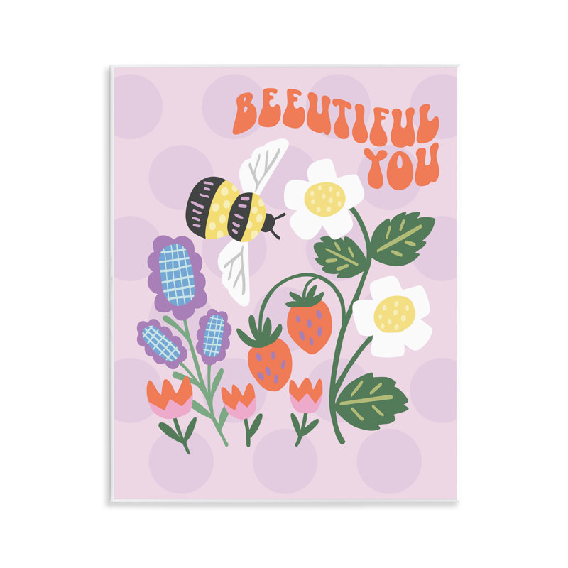 Plaque murale Beeuitorable You Uplifting Bee, design par Jilly Jack Designs