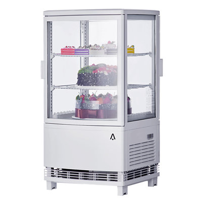 2.0 Cu.Ft Refrigerated Display Case, Countertop Display Refrigerator, Commercial Pastry Display Case With LED Light
