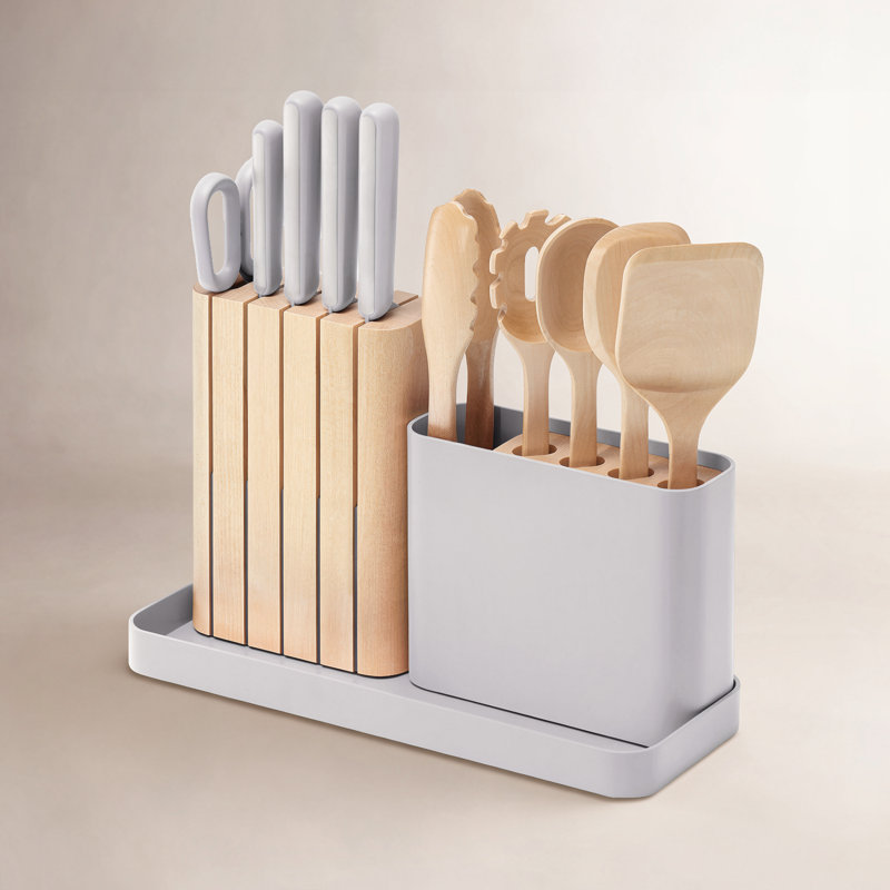 Caraway 14Pc Knife & Utensil Set, Gray