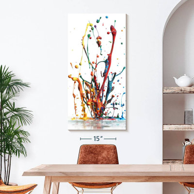 Rainbow Water Splash Canvas Print