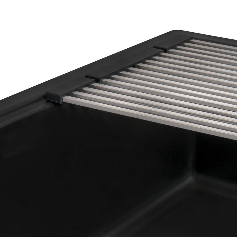 Évier de cuisine encastrable 33 po Ruvati, Noir anthracite