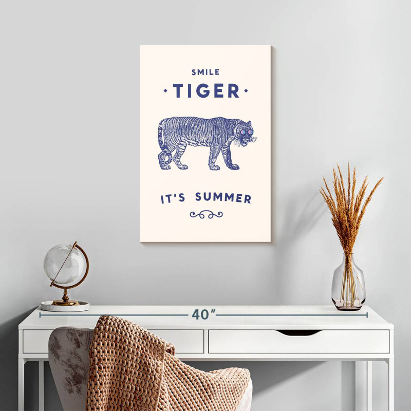Brampt Smile Tiger It's Summer, 24" H x 16" W