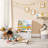 Danielian Kids 2-Tier Book Display and Toy Storage Cubbies
