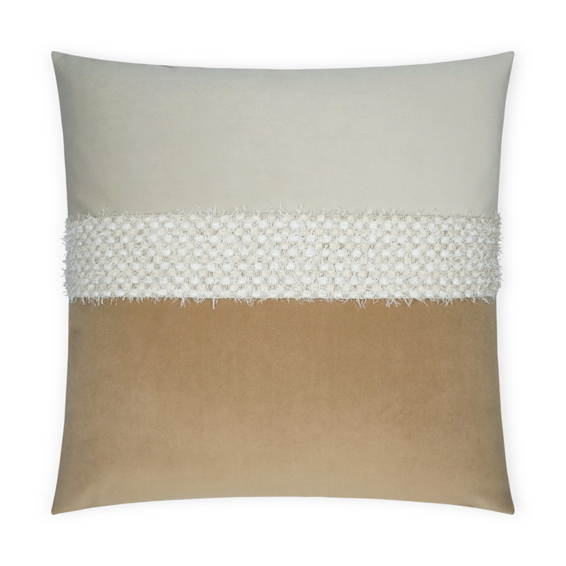 Coussin décoratif Fuzzy, Latte, Rectangle H 14 po x l 24 po