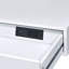 Bureau d'écriture 2 tiroirs ultrabrillant et chromé-1787467695