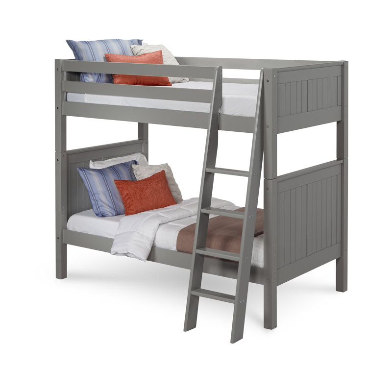 Lit superposé simple au-dessus de simple Burkley, Gris