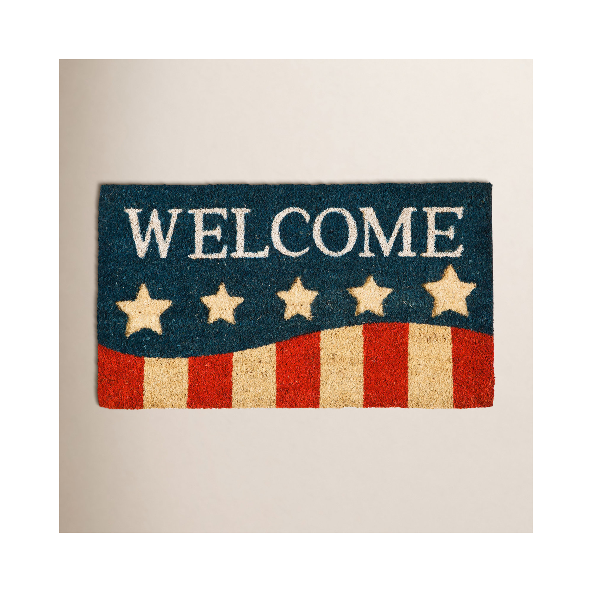 Varian Patriotic Independence Day Outdoor Coir Doormat