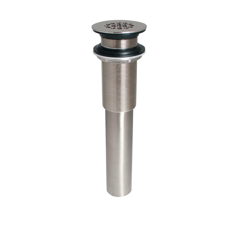 Universal Grid Bathroom Sink Drain, Brushed Nickel