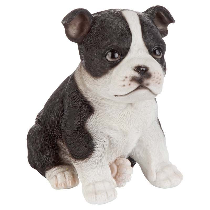 Statue Boston Terrier chiot partenaire