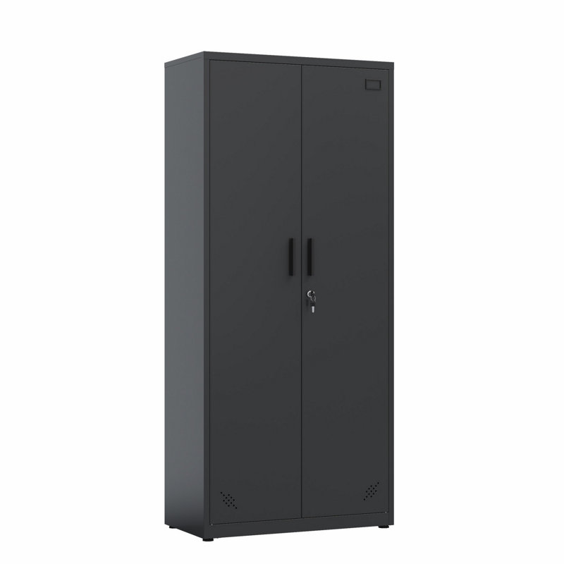 Office Storage Cabinet, Filing Cabinet, High Storage Cabinet With 2 Doors For Home, Office, Lateral Filing Cabinet For Storage