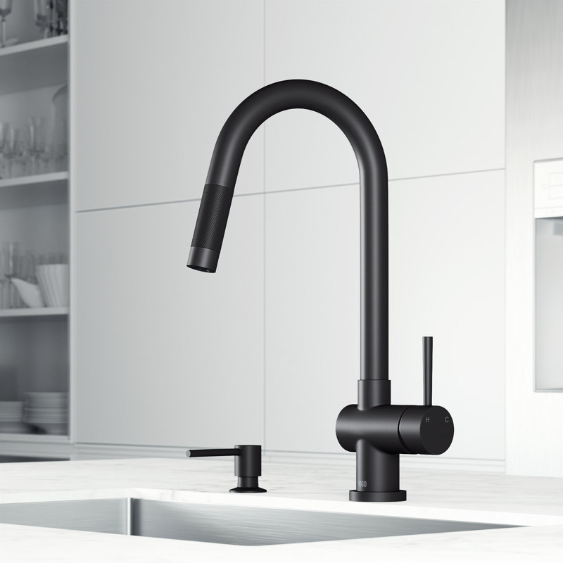 Kitchen Soap Dispenser, Matte Black