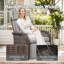 Chaise longue inclinable et réglable en osier Serita Caeden-1111715111