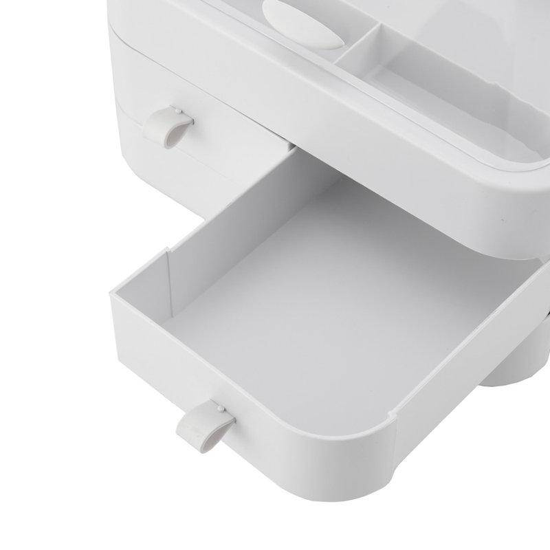 Livernois Plastic 3 Compartment Makeup Organiser