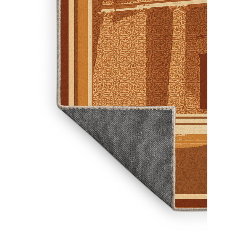 Soft Plush Fairbanks Petra Jordan Treasury Classic Oriental Area Rug in Brown – Beige Binding, 7x9