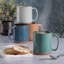 Ensemble de grandes tasses en grès de 17 onces Mr. Coffee Dorsey - couleurs assorties, base en terre cuite, grande capacité, va au micro-ondes et au lave-vaisselle