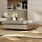Simple rotating square stone slab coffee table