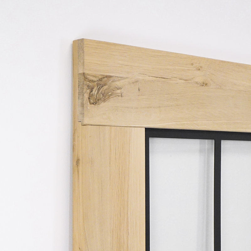 Jordon Solid Oak Sliding Barn Doors Prefinished, 210cm H x 100cm W, Unfinished