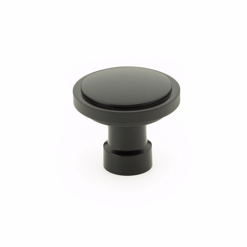 Emtek Haydon Cabinet Knob, Flat Black, 1.25'' Knob Diameter