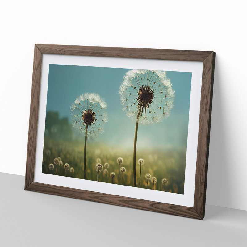 Dandelion Field Vol.5 - Framed Print, 46cm H x 64cm W x 2cm D, Walnut