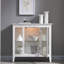 Vitrine d'entrée en bois massif avec lumière intérieure-47853698