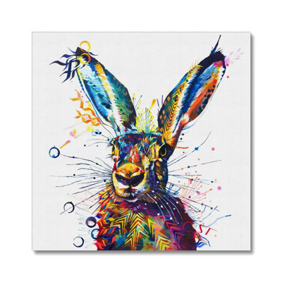Hartley The Hare Countryside Painting - Wrapped Canvas Art Prints from Sarah Taylor Art