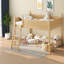 Lit mezzanine double peu encombrant, rangement en bois aggloméré moderne pour la maison