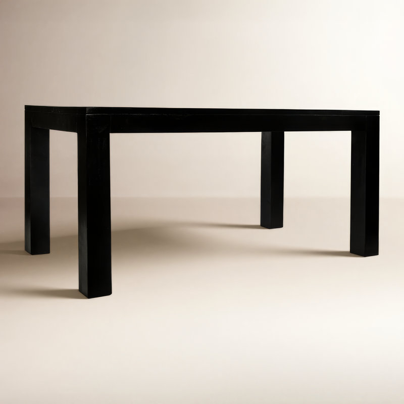 Bronner Solid Wood Dining Table, Black
