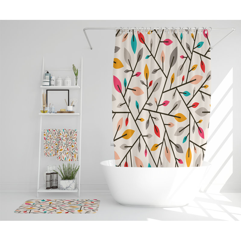 Nathia Polyester Shower Curtain Set