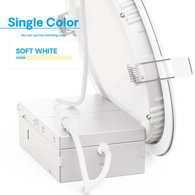 Ensemble de 6 lumières à DEL encastrées Infibrite Thin, 3000 K, 6 pouces, Blanc