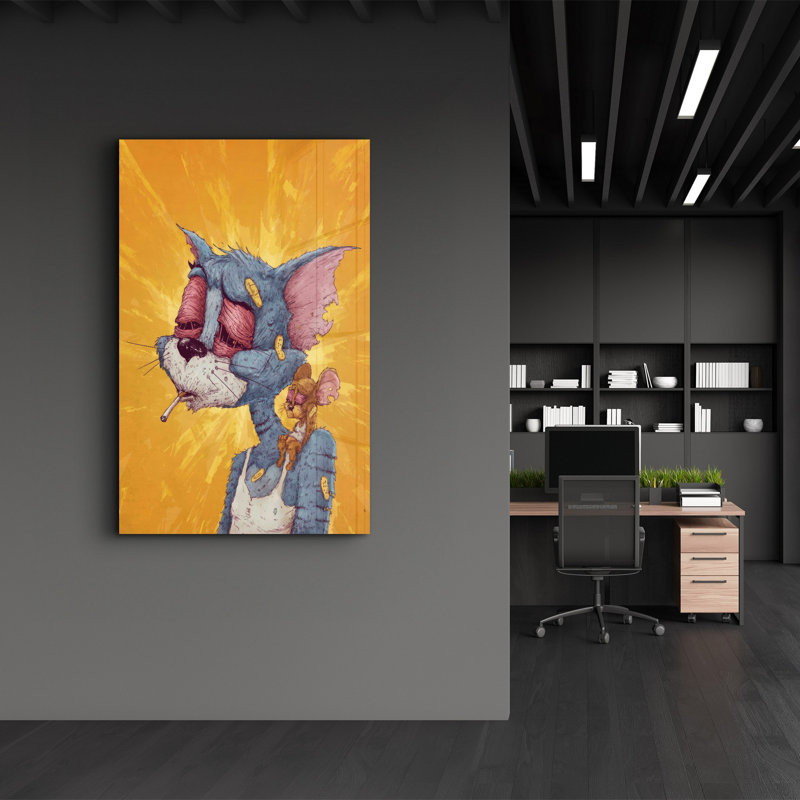 Peinture murale élégante en verre trempé 100% verre trempé, épaisseur: 0,16 pouce | Imprimé UV pour des couleurs éclatantes et une durabilité | Parfait pour la décoration intérieure et l'esthétique moderne