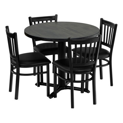 Ensemble de table ronde 36 "avec chaises Rosy