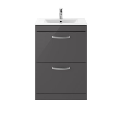Single Bathroom Vanity with Integrated Ceramic Basin